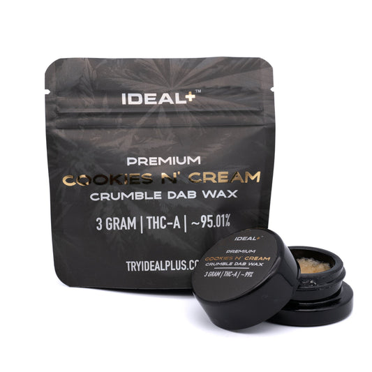 Cookies and Cream 95.01% THCa Crumble Dab Wax 3g - 3 GRAMS