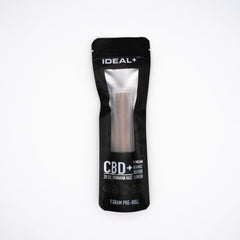 Black CBD pre-roll package for Hawaiian Haze 30% CBD Pre-Rolls with silver text