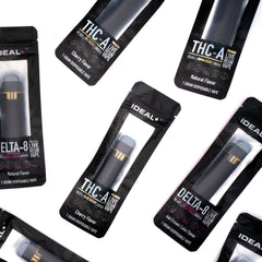 Black vape cartridge packages for Obama’s Kush 95.84% THCa Disposable Vape Natural
