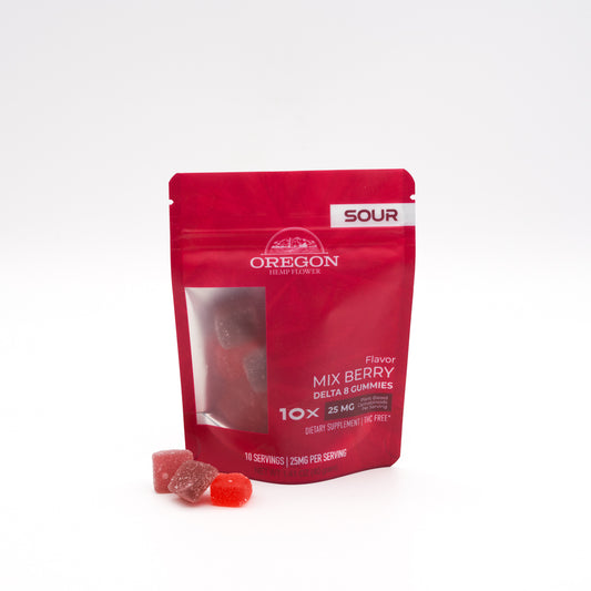 Sour Mix Berry Delta 8 Gummies 250mg - 10 Pack