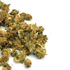 Dried CBG Hemp Flower Smalls with trichomes and rich plant material for quality consumption
