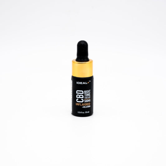 Black dropper bottle with gold cap for Tincture Oil Night Drops 500mg CBD