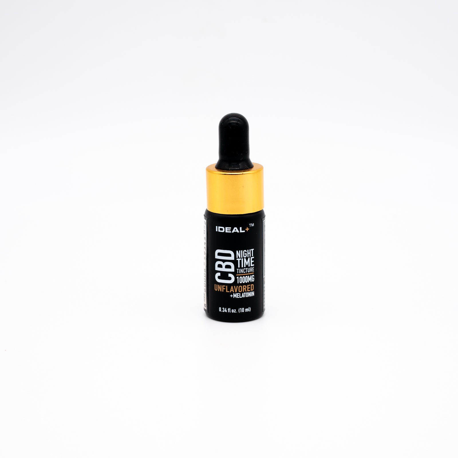 Black dropper bottle with yellow cap for Tincture Oil Night Drops 1000mg CBD