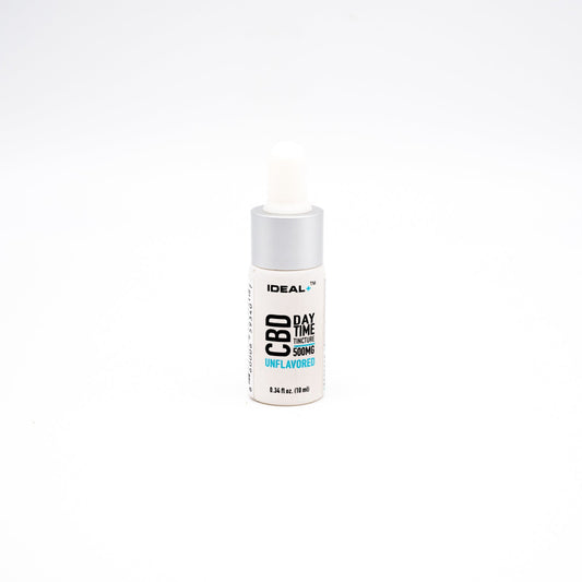 White bottle of Tincture Oil Day Drops 500mg CBD for daily wellness