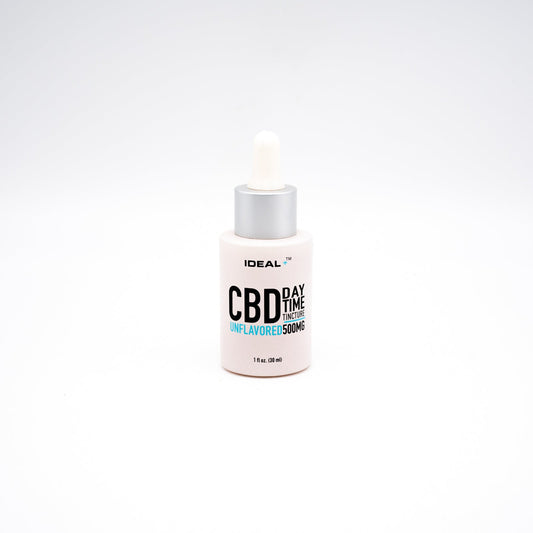White bottle of Tincture Oil Day Drops 500mg CBD for daytime relief and wellness