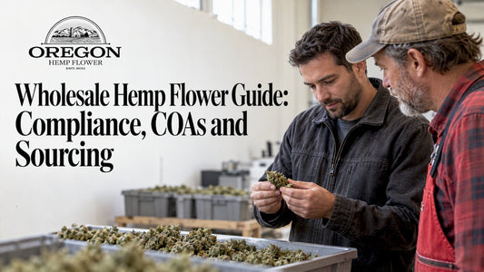 Buyer checking a hemp flower lot sample