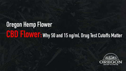 CBD hemp flower beside a capped test sample