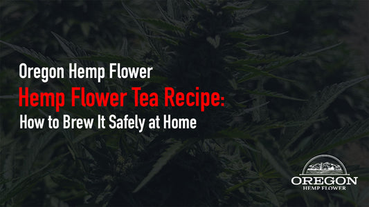 Hot water poured over hemp flower tea
