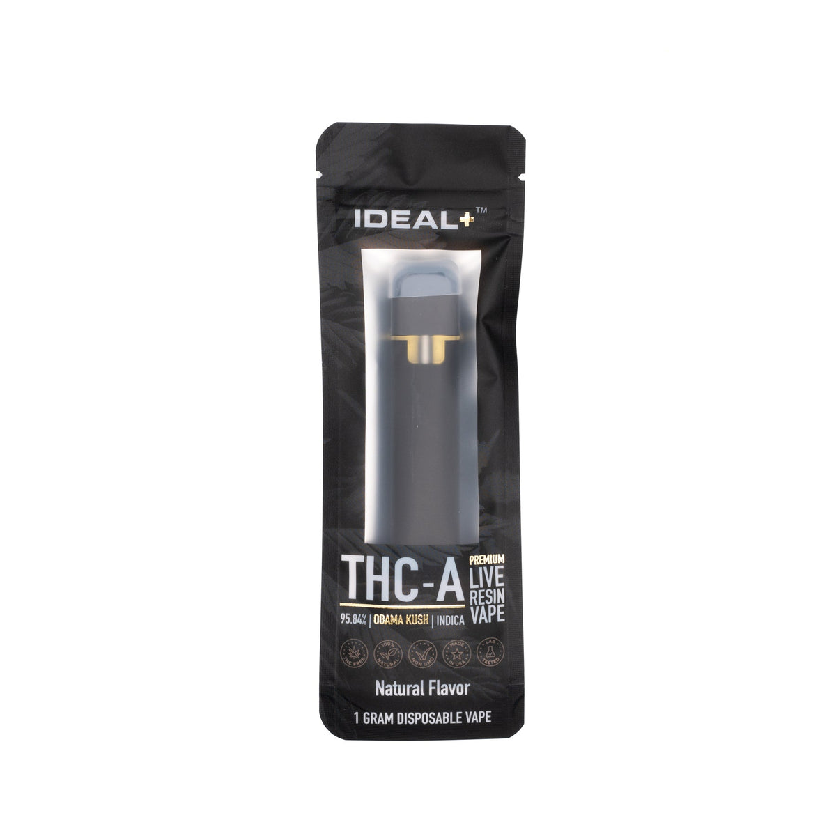 Obama Kush 96% THCa Disposable Vape Natural - THCa Vapes - Ideal Plus Obama Kush 96% THCa Disposable Vape Natural - THCa Vapes - Ideal Plus