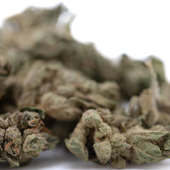 Sour Apple THCa Flower Smalls with green buds and white trichomes